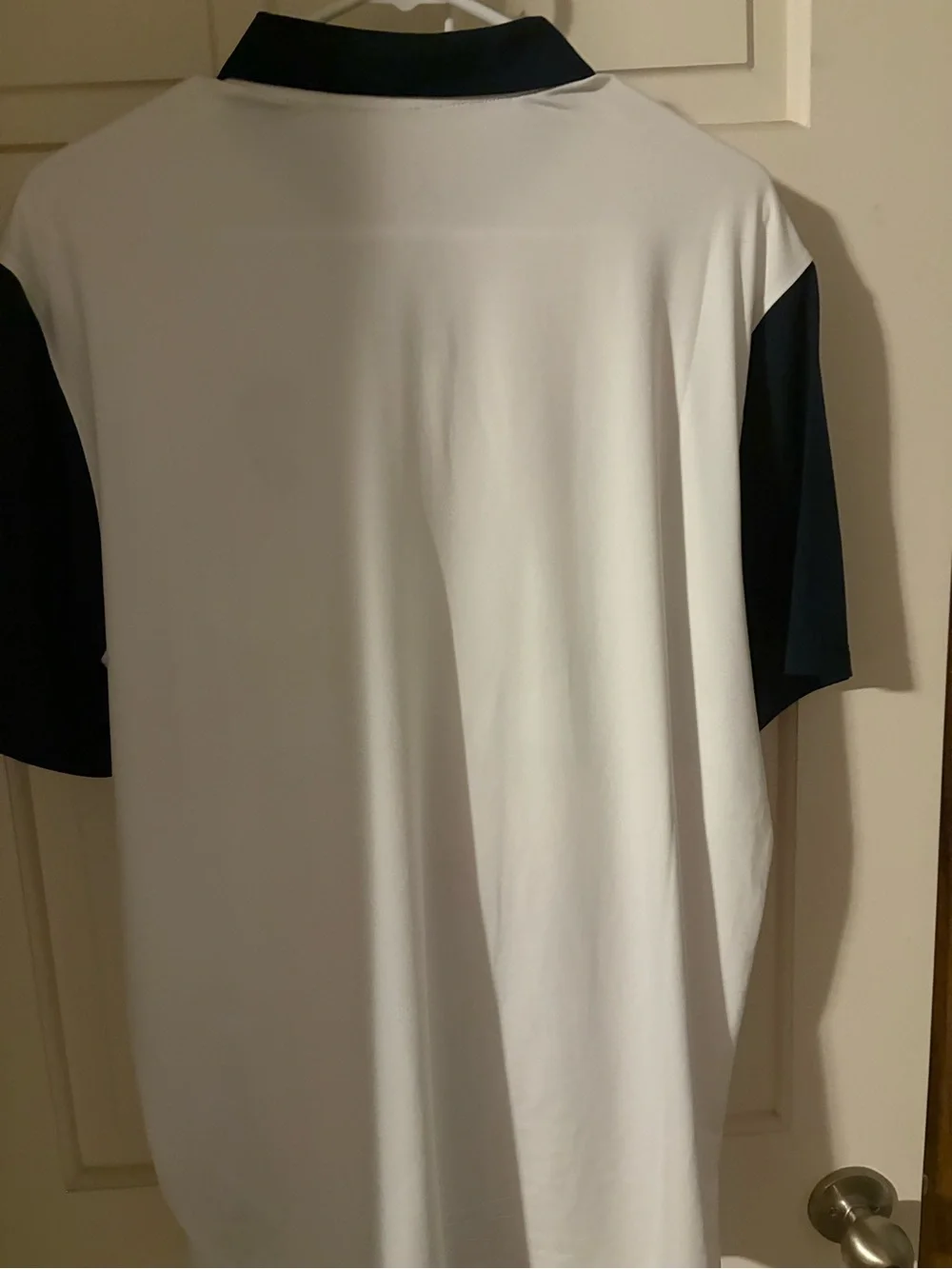 Jordan White UNC Polo with Light Blue Argyle Chest and Navy Trim